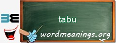 WordMeaning blackboard for tabu